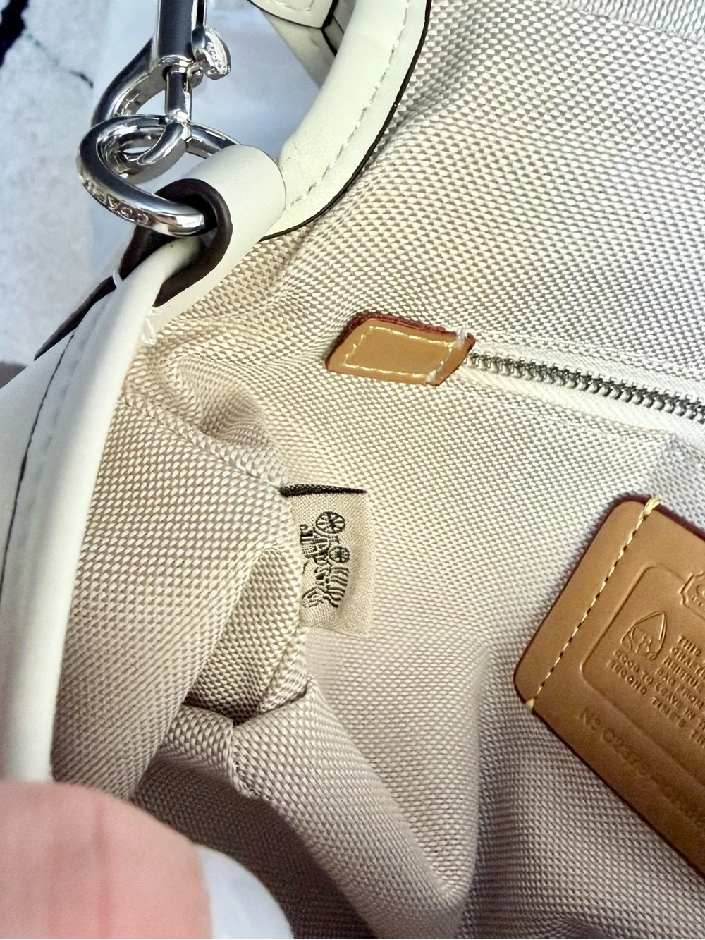 NWOT Coach Soho Flap Bag in Regenerative Leather Chalk White CR699 Silver